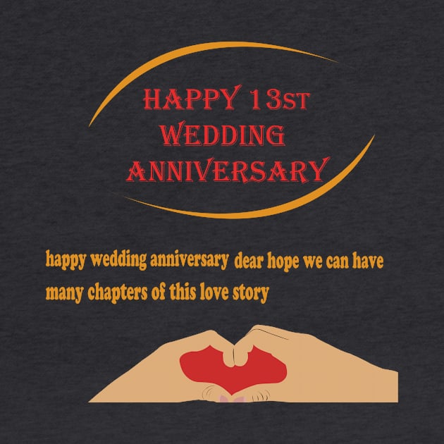 happy 13st wedding anniversary by best seller shop